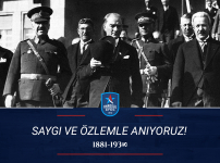 Cumhuriyetimizin kurucusu, Ulu Önder Mustafa Kemal Atatürk'ü saygıyla anıyoruz...